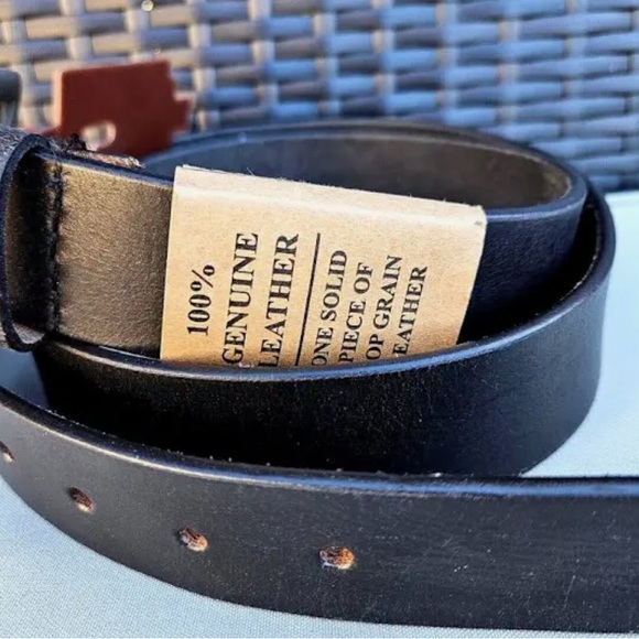 Stone Mountain 100% Genuine Leather Black Men's Belt - Picture 2 of 6
